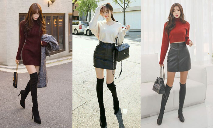 Cách chọn giày Boot đi với váy ngắn thật trendy